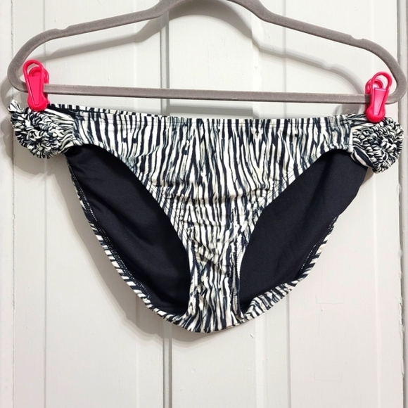 CACIQUE Zebra Print High Cut Bikini Bottom - Picture 1 of 4